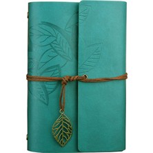 Delixa Retro Yapraklı Not Defteri, Klasik Pu Deri Kapak, Seyahat Defteri, Travel Journal,