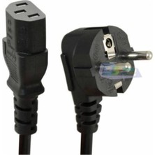 Delixa 10 Metre C13 Power Kablosu Güç Kablosu 3X1MM C 13 Pc Tv Projeksiy (Siyah)