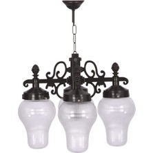 Delixa BFE-68192-4BSY Siyah Elektrostatik Toz Boyalı Dış Mekan Aydınlatma, E27, Abs, Cam, 55