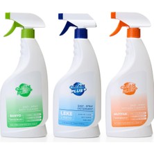 Delixa Clean Efsane 3'lü Temizlik Seti Mutfak Temizleyici, Leke Çıkarıcı ve Banyo Temizleyici