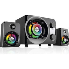 Delixa Rms-G8 2+1 25 W Bluetooth USB Sd Fm Radyolu Rainbow LED Işıklı Gaming Ses Sistemi