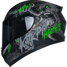 MTS M201 Black Motosiklet Çocuk Kaskı Full Face Kids Kask