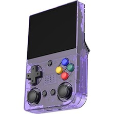 Delixa 3.5 Inç Mini HDMI Çıkışlı Taşınabilir Retro Oyun Konsolu 20000+ Oyunlu El Atari 64GB Mor