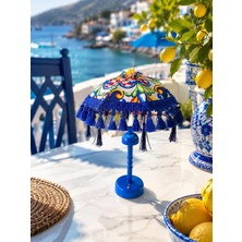Missidea Majolica Desenli Aydınlatmalı El Yapımı Dekoratif Bali Şemsiye