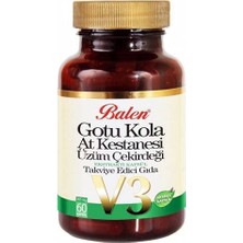 Delixa Gotu Kola At Kestanesi Üzüm Çekirdeği V3 60 Kapsül x 355 Mg