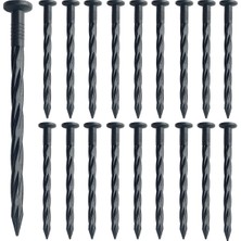 Delixa 150'LI Paket Plastik Kenar Çivisi, Spiral Naylon Peyzaj Çapa Çivileri, 20 cm Bahçe Peyzaj Ka