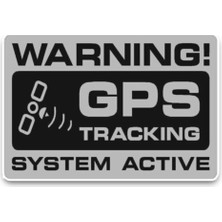 Delixa Gps Takip Sistemi Aktif Uyarı Araba Çıkartmaları 4ADET