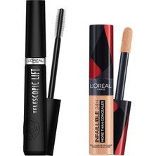 Delixa L’oréal Paris Infaillible Tüm Yüze Uygulanabilir Kapatıcı 327 Cashmere  Telescopic Lift Maskara Mak