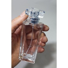 Delixa Cam Yeniden Doldurulabilir Sprey Kolonya Parfüm Şişesi 50 ml - Şeffaf Kapaklı Boş Şişe 10 A