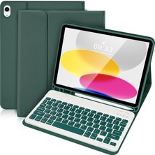 Delixa Ipad (A16) 11INÇ 10. 2022/2025 Uyumlu Bluetooth Türkçe Q Klavyeli Kılıfı (Tablet Değildir