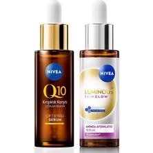 Delixa Nivea LUMINOUS630 Skin Glow Anında Aydınlatıcı Cilt Bakım Serumu 30ML ve Q10 Kırışıklık Karşıtı Seru