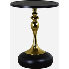 Mono Skg Modern Gold Siyah Tasarım Dekoratif Luxury Yan Sehpa