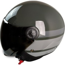 MTS FX101 Nardo Silver Motosiklet Kaskı Yarım Açık Motorcu Kask