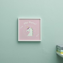 Delixa Bebek Odası Için Unicorn Tasarımlı Çerçeve
