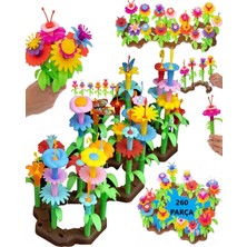 Delixa 260 Parça Bahçe Çiçek Yapım Seti Yapı Blokları Yapboz Bul Tak Puzzle Eğitici Oyuncak Çiçek Bahçe