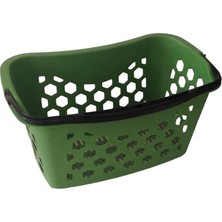 Delixa 5 Adet Fasulye Tipi-Oval Plastik Alışveriş Sepeti - Market El Sepeti Siyah