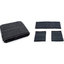 Delixa Oto Koltuk Serme Kilim Minder Siyah Beyaz 3 Lü Takım Set