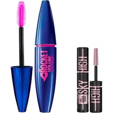 Delixa Maybelline New York Volum' Express Rocket Ekstra Siyah Maskara  Mini Lash Sensational Sky High Cosm