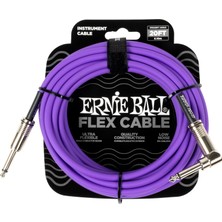 Ernie Ball Flex Enstrüman Kablosu Düz/açı 20FT - Mor (P06466)