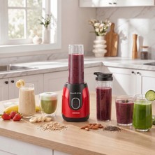 Karaca Blendfit Go Personal Kişisel Smoothie Blender Çift Hazne Kırmızı 600ML & 400ML