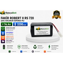 Bataryabank Fakir Robert Iı Rs 720 Uyumlu Şarj Edilebilir Süpürge Pili 14.4V 3200MAH Li-Ion Batarya