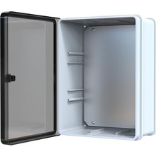 Delixa Abs Pano 30 x 40 x 17 cm Taban Saclı IP65 Plastik Pano Montaj Plakalı Elektrik Kutusu Pano Darbeye D