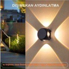 Delixa Modern Dış Mekan Aydınlatma 8 Watt Dört Yönlü Dekoratif Aydınlatma Star LED Aplik HSPLİNM-3341
