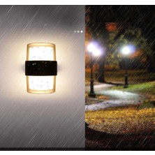 Delixa Duvar LED Lamba 12W Gün Işık 3200K Bahçe Teras Içdış Mekan Dekoratif LED Aplik Aydınlatma (