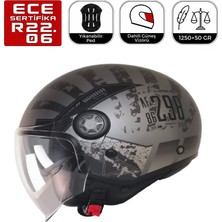 FR612 Rebo Motosiklet Kaskı Güneş Vizörlü Yarım Açık Motorcu Kask