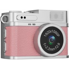 Delixa Dijital Fotoğraf Makineleri Video Kamera Mini Anahtarlık 1080P CMR35 Pembe