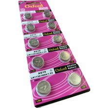 Delixa 1 Kart 10 Adet AG10 Oyuncak Hesap Makinası Işıklı Mum Pili LR1130 LR54 1.5 V 10LU Alkalin Pill
