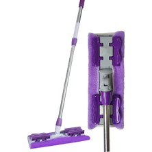 Delixa Sihirli Yer Mopu Fayans Duvar Yüzey Temizlik Mikrofiber Mandallı Mop, Teleskopik Saplı Istediğin Bez
