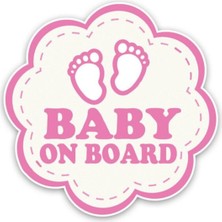 Delixa Arabada Bebek Var Sticker Yapıştırma 18CM