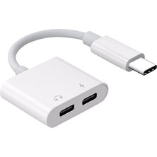 Delixa 5067 Type C To Kulaklık Hızlı Şarj Giriş Çevirici Çoklayıcı Çoğaltıcı Splitter Adaptör