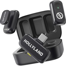 Delixa Lark Kablosuz Mini Mikrofon, iPhone 15/16 ve Android Için, 48 Khz/24 Bit, 3 Seviyeli Ak