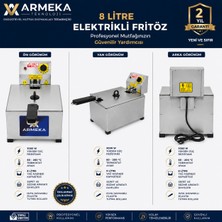 Armeka Elektrikli Fritöz 8 Litre Metal Kafalı Çıkarılabilir Hazneli Kızartma Makinesi