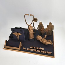 Hediyemix Kişiye Özel Aile Hekimi Masaüstü İsimlik Kartvizitlik - Doktora Özel Hediye
