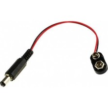 Delixa 9 V Pil Barrel Dönüştürücü Kablo - 9 V To Dc Barrel Adapter