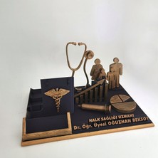 Hediyemix Kişiye Özel Halk Sağlığı Doktoru Masaüstü İsimlik Kartvizitlik - Doktora Özel Hediye