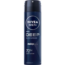 Delixa Erkek Sprey Deodorant Deep Darkwood 150ML, 72 Saat Anti-Perspirant Ter ve Ter Kokusuna Kar
