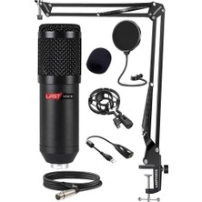 Delixa BM800BT Kondanser Mikrofon Stand Filtre Ses Kartı
