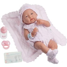 Delixa Jc Toys Berenguer Baby-Puppe In Rosa Strickstrampler Mit Decke, Vinyl, Mädchen