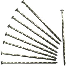 Delixa Maombo 9'lu Paket - 20,32 cm Katı Galvanizli Metal Kenar Çivisi, Bahçe Spiral Peyzaj Kazıkları/paver
