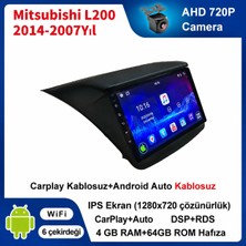 Conio Mitsubishi  L200 2014-2007Yıl uyumlu 4GB Ram 64GB Rom Hafıza Android Kablosuz Carplay Navigasyon Multimedya 9 Inç Ekran Hediye görüş kamerası Hediye Çerçevesi