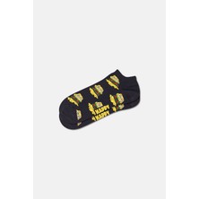 Happy Socks - Siyah Hamburger Desenli Çorap
