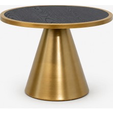 Şehrazat Lüks Gold Metal Gövdeli Ahşap Tablalı Luxury Orta Sehpa