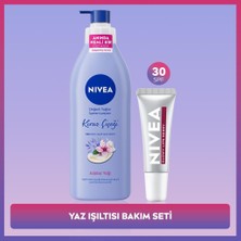 Nivea Kiraz Çiçeği Nemlendirici Vücut Bakım Losyonu 400ML ve Berry Renkli Nemlendirici Dudak Parlatıcısı
