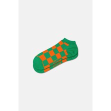 Happy Socks - Turuncu Kare Desenli Çorap