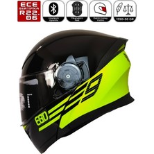 Fazer FR-965 Ego Yellow Motosiklet Kaskı Çene Açılır Güneş Vizörlü Motorcu Kask