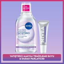 Nivea Yatıştırıcı Micellar Makyaj Temizleme Suyu 400ML ve Glowy Lips Nemlendirici Dudak Parlatıcısı